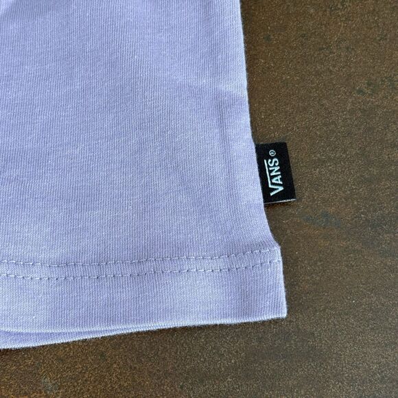 Vans Women's Crop Top T-Shirt Lavender Casual Logo Tee Size Medium Fairycore - Picture 6 of 12